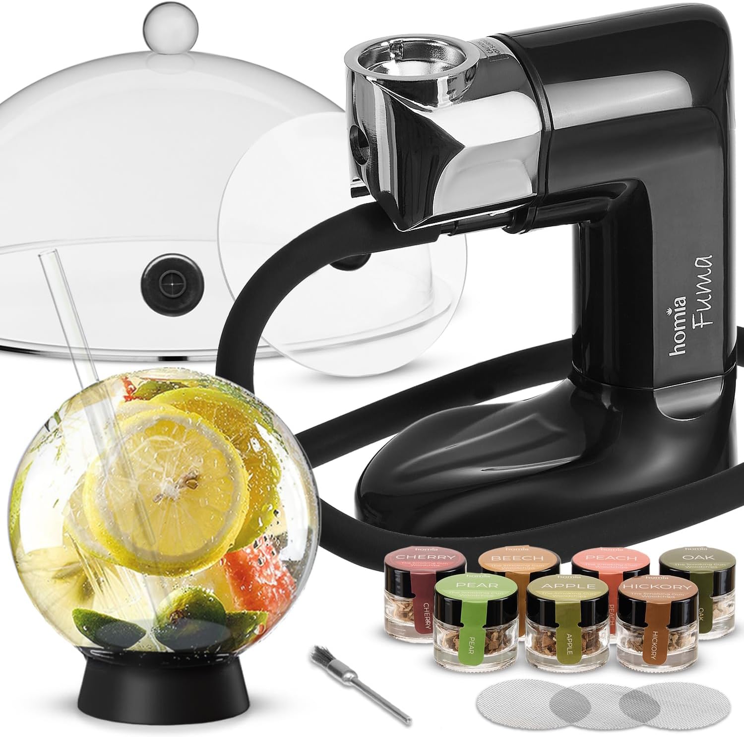 Professional Cocktail Smoking Kit with Wood Chips and Smoking Gun